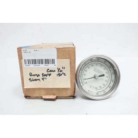 TREND 3In 1/2In 4In 50- 0/10-150C Npt Bimetal Thermometer 30